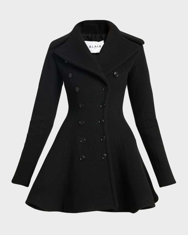 Flared Wool Princess Coat